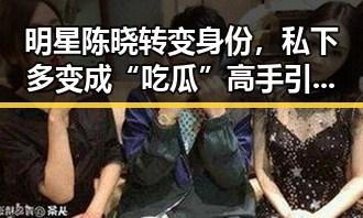 明星陈晓转变身份，私下多变成“吃瓜”高手引热议